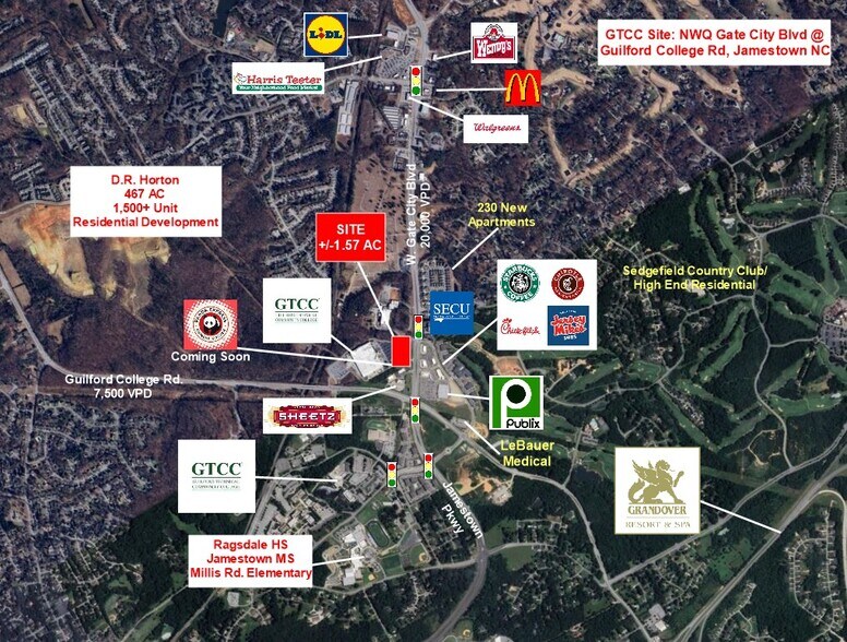 More Photos Of 6014-6016 W Gate City Blvd, Jamestown Land For Lease