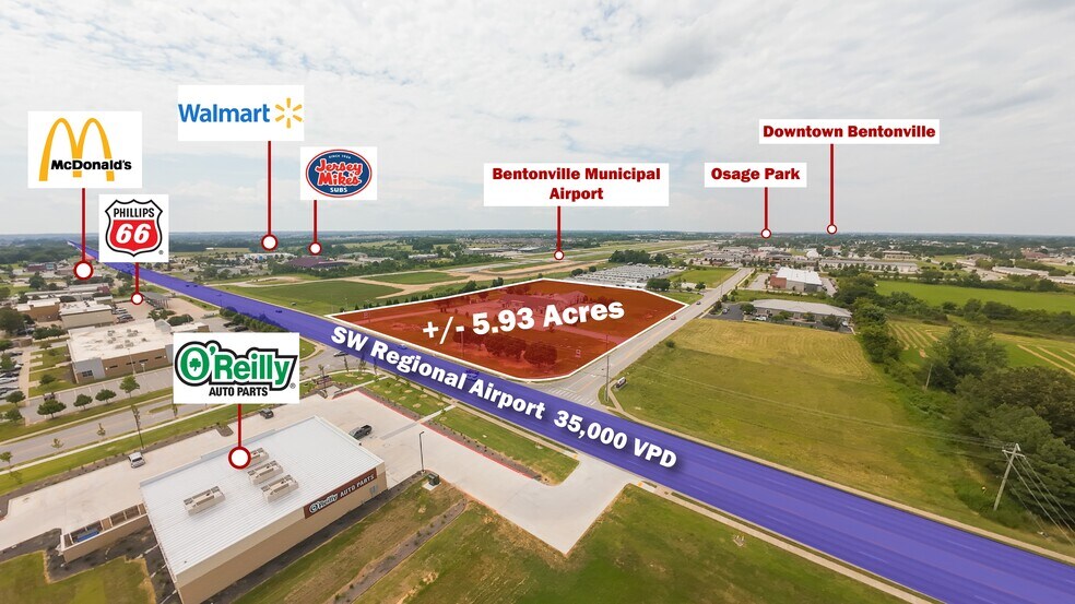 More Photos Of 404 SW Regional Airport Blvd, Bentonville Land For Sale