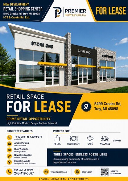 More Photos Of 5499 Crooks rd, Troy Freestanding For Lease