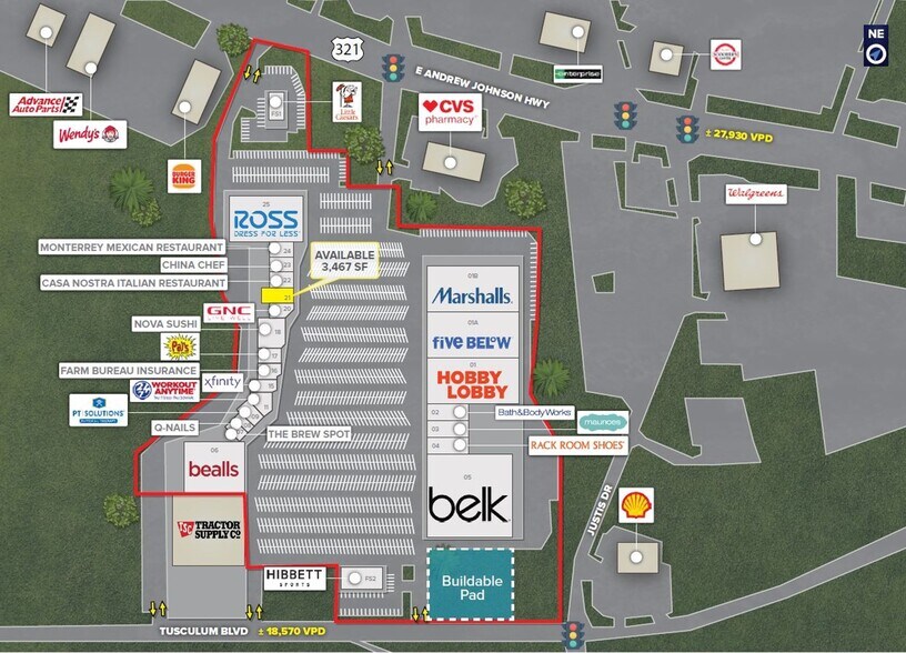 More Photos Of 1317-1386 Tusculum Blvd, Greeneville Unknown For Lease