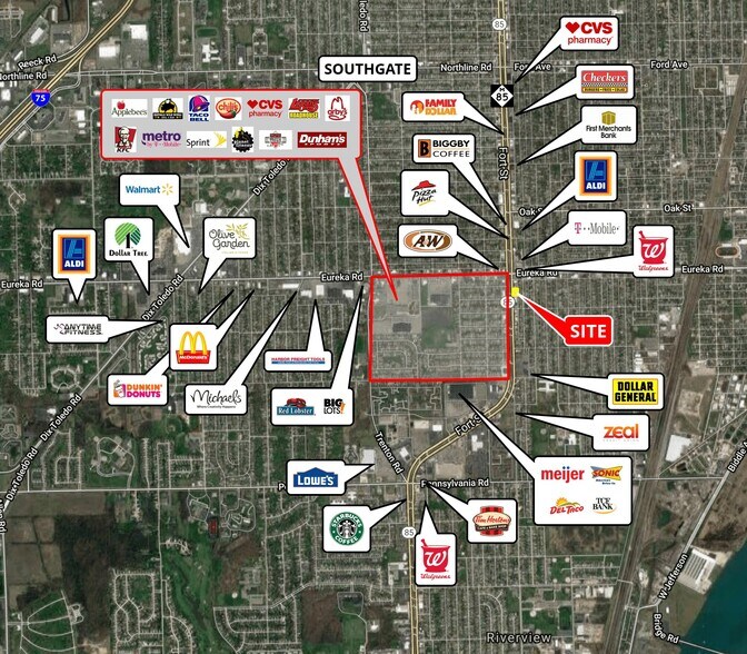 More Photos Of 3379-3395 Fort St, Wyandotte Storefront Retail Office For Sale