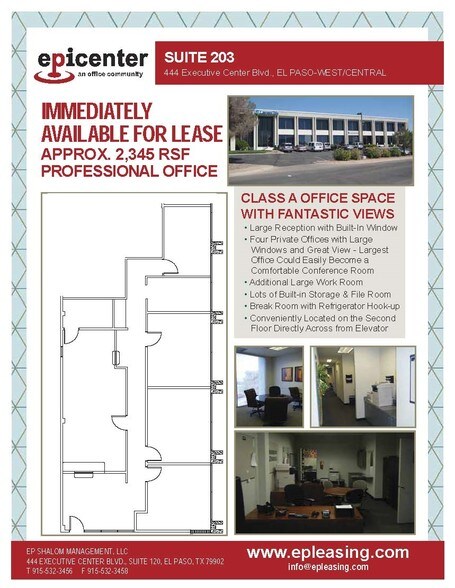 More Photos Of 444 Executive Center Blvd, El Paso Office For Lease