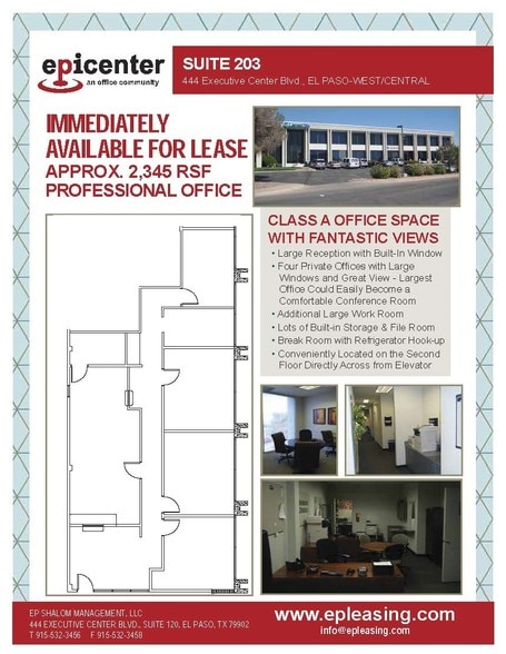 More Photos Of 444 Executive Center Blvd, El Paso Unknown For Lease