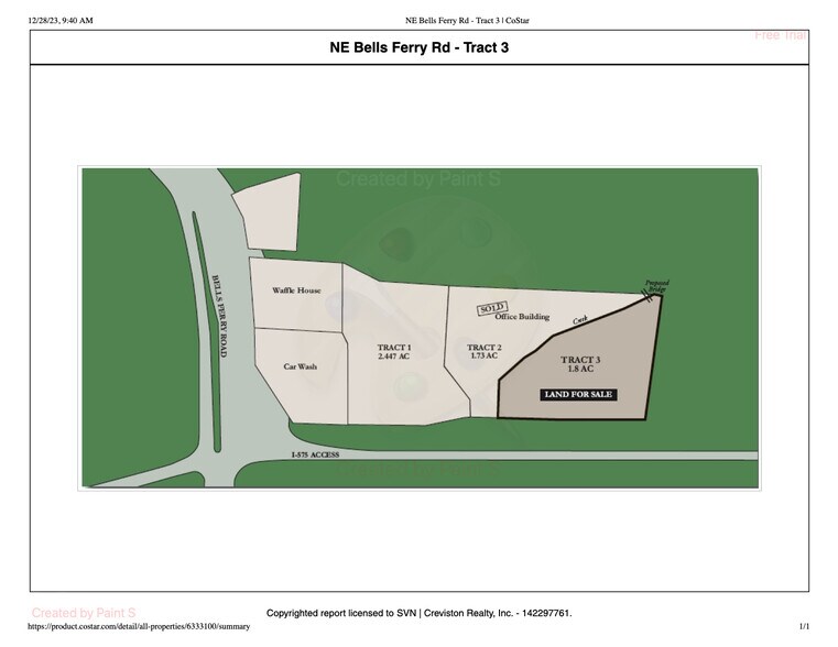 More Photos Of 4286 Bells Ferry Rd NW, Kennesaw Land For Sale