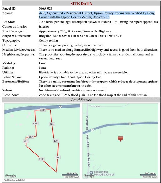 More Photos Of Barnesville Highway, The Rock Land For Sale