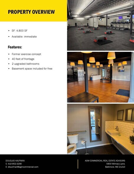 More Photos Of 512 S Conkling St, Baltimore Health Club For Lease