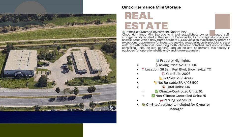 More Photos Of 36 Sam Pearl Blvd, Brownsville Self Storage For Sale