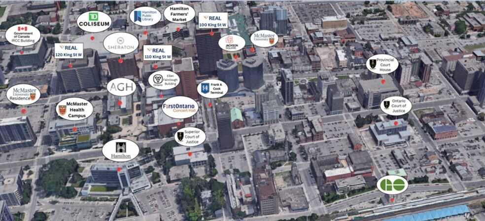 More Photos Of 100, 110, and 120 King St W, Hamilton Unknown For Lease