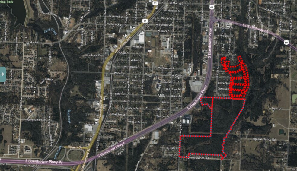 Primary Photo Of S Eisenhower Pky @ W Crawford St, Denison Land For Sale