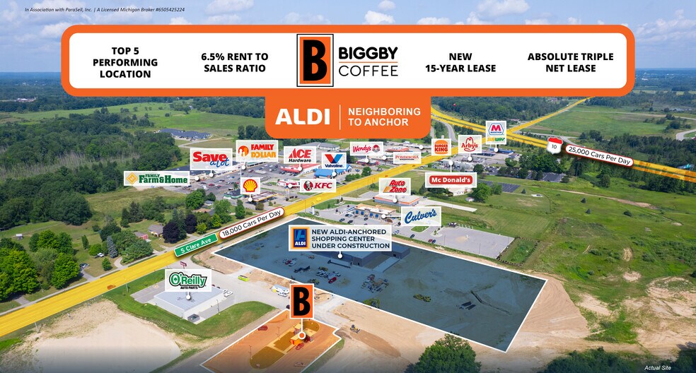 Primary Photo Of 10459 Clare Ave, Clare Fast Food For Sale