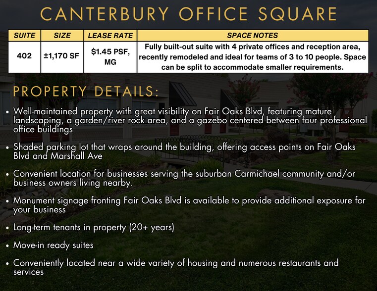 More Photos Of 8300 Fair Oaks Blvd, Carmichael Office For Lease