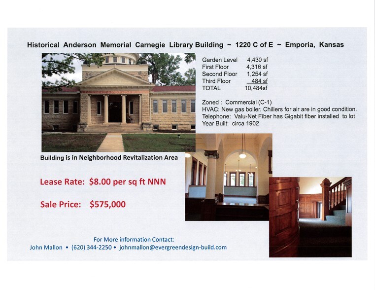 More Photos Of 1220 C of E Dr, Emporia Public Library For Sale