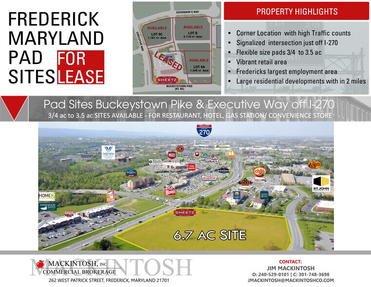 More Photos Of Buckeystown Pike @ Executive Way, Frederick Land For Lease