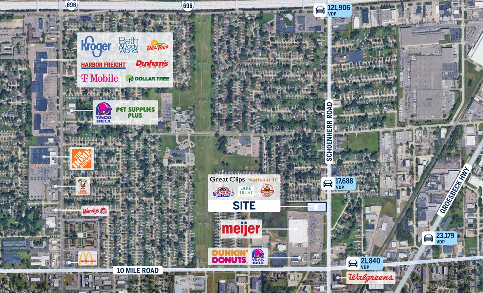 More Photos Of 25377-25397 Schoenherr Rd, Warren Storefront For Lease