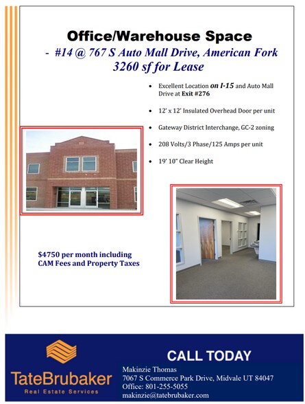 More Photos Of 767 S Auto Mall Dr, American Fork Warehouse For Lease