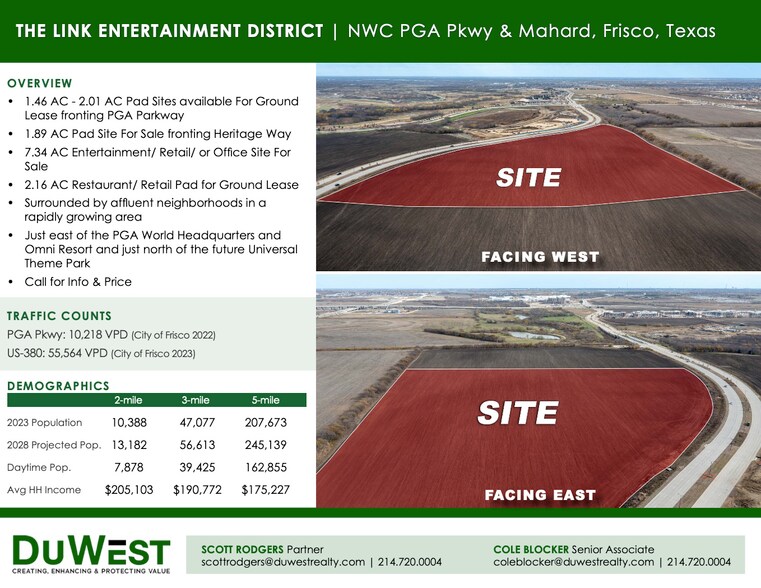 More Photos Of NWC PGA Pkwy & Mahard, Frisco Land For Sale