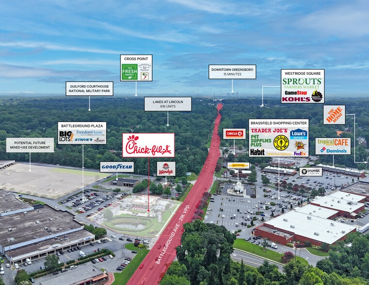 More Photos Of 3714 Battleground Ave, Greensboro Fast Food For Sale