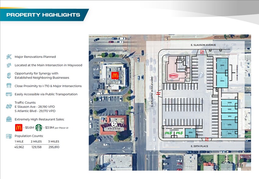 More Photos Of 5900-5924 Atlantic Blvd, Maywood Unknown For Lease