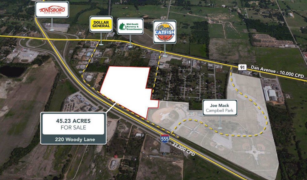 More Photos Of 220 Woody Ln, Jonesboro Land For Sale