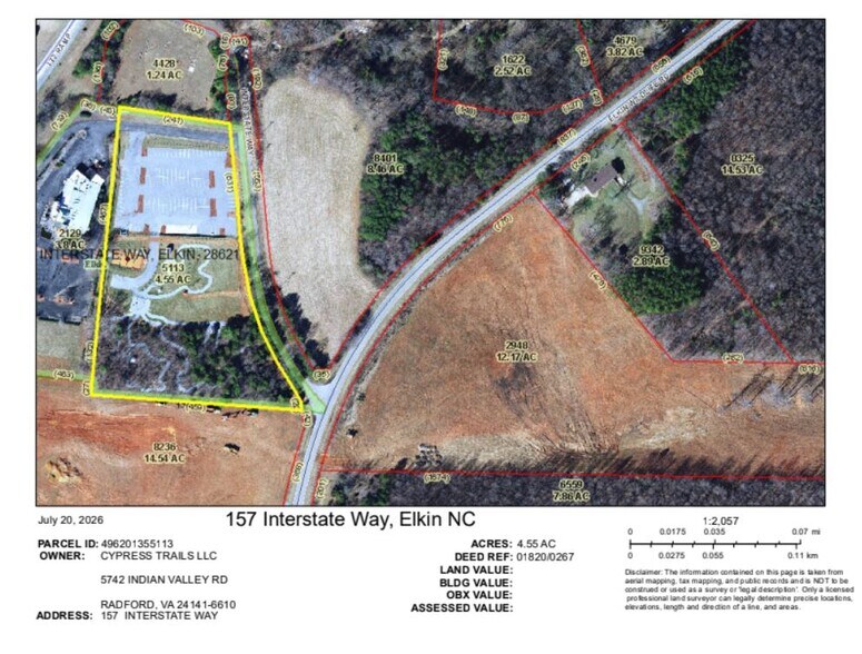 More Photos Of 157 Interstate Way, Elkin Land For Sale