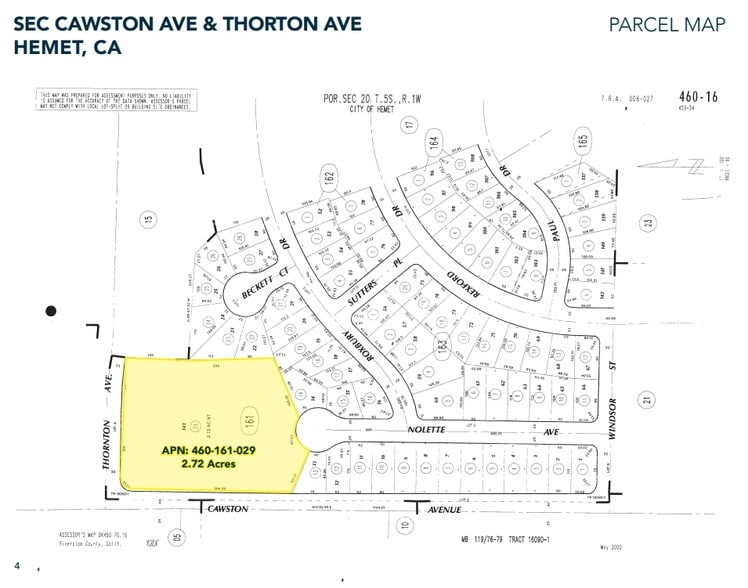 More Photos Of SEC S Cawston Ave & W Thornton Ave, Hemet Land For Sale