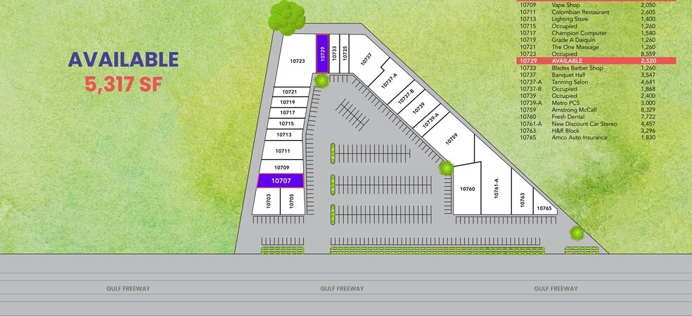 More Photos Of 10703-10765 Gulf Fwy, Houston Unknown For Lease