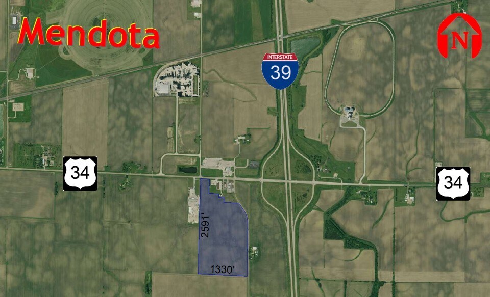 Primary Photo Of I-39 @ ILL 34, Mendota Land For Sale