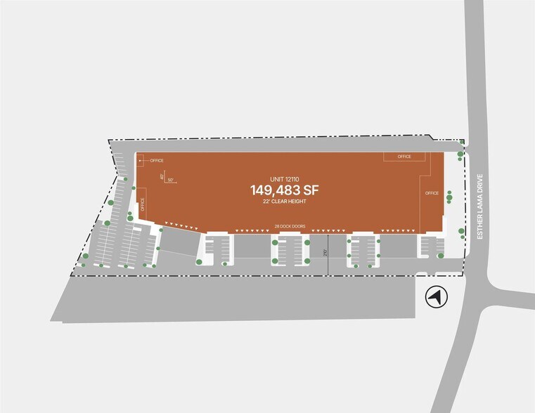 More Photos Of 12110 Esther Lama Dr, El Paso Distribution For Lease