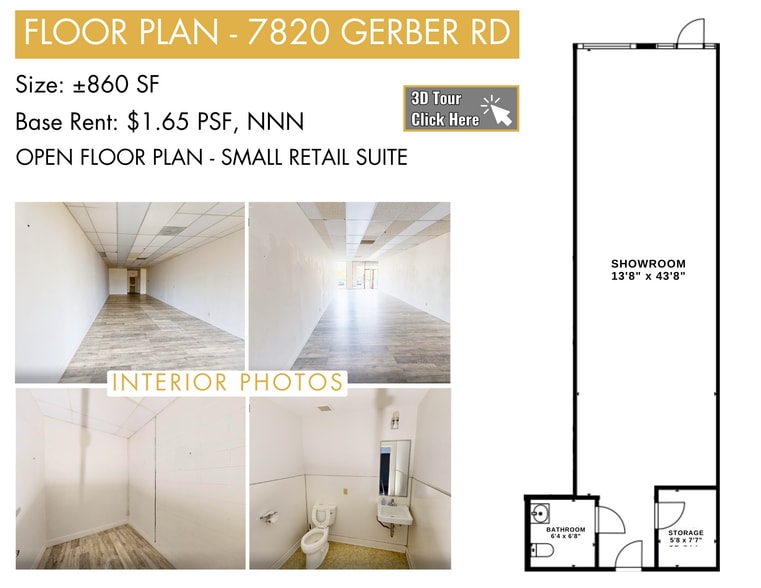 More Photos Of 7802-7856 Gerber Rd, Sacramento Storefront For Lease