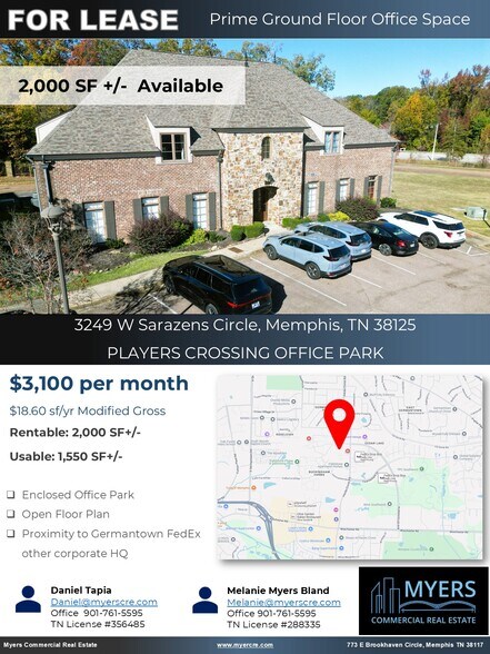 More Photos Of 3249 W Sarazen's Cir, Memphis Medical For Lease