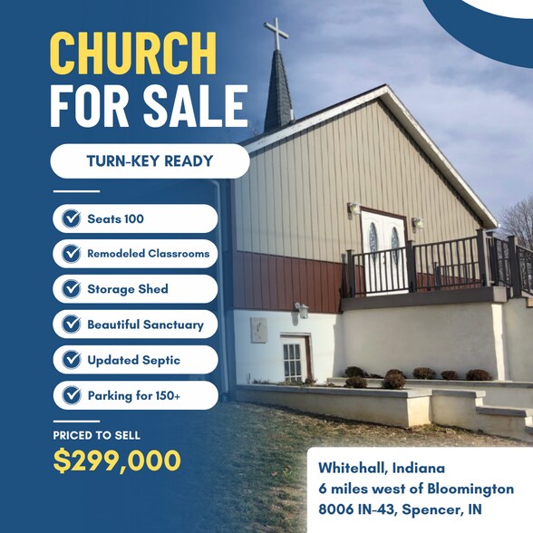 Primary Photo Of 8006 IN-43 Hwy, Spencer Religious Facility For Sale