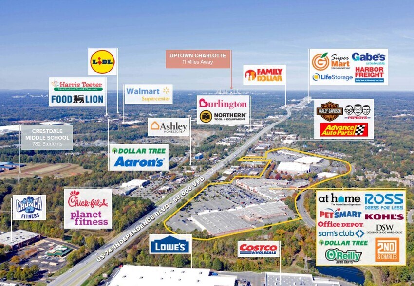 More Photos Of 9905-10101 E Independence Blvd, Matthews Unknown For Lease