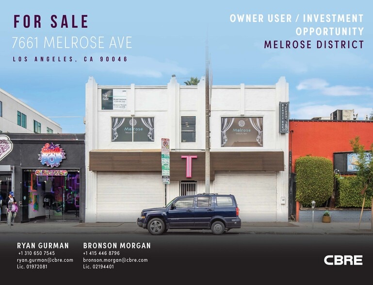 Primary Photo Of 7661-7663 Melrose Ave, Los Angeles Storefront Retail Office For Sale