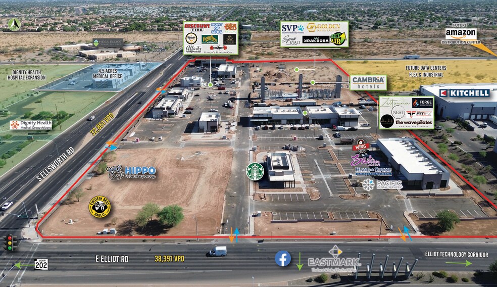 More Photos Of NEC Ellsworth & Elliot Rd, Mesa Unknown For Lease