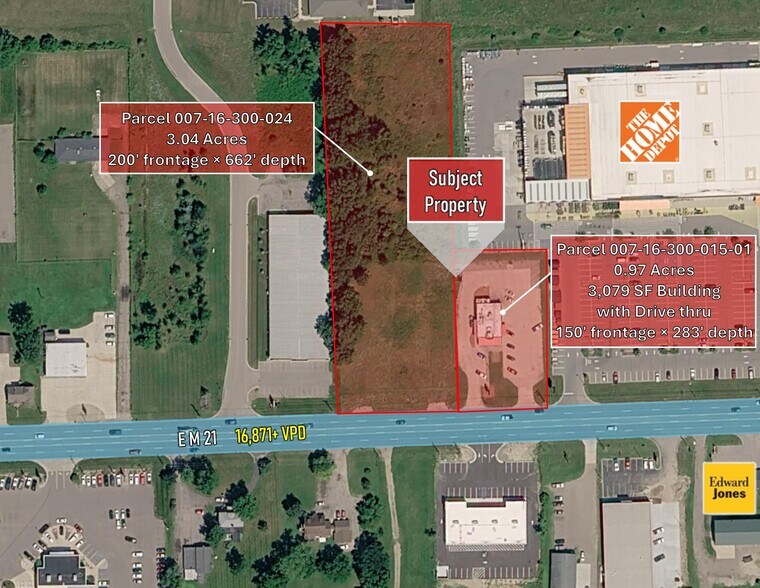 Primary Photo Of 2165 Main Street, Owosso Land For Sale