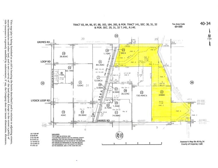 More Photos Of E. Harris Rd. and Dogwood Rd., Imperial Land For Sale