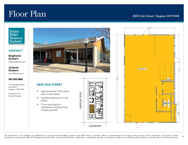 More Photos Of 2835 Oak St, Eugene General Retail For Lease