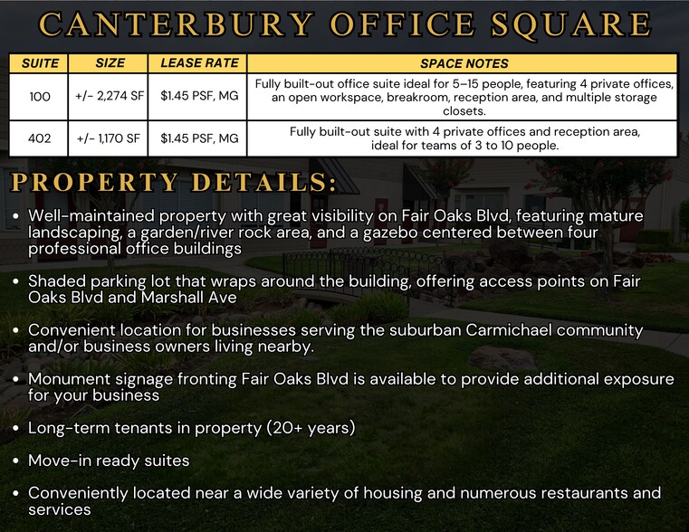 More Photos Of 8300 Fair Oaks Blvd, Carmichael Office For Lease