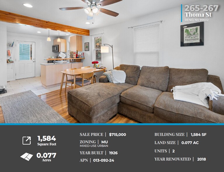 More Photos Of 265 Thoma St, Reno Apartments For Sale