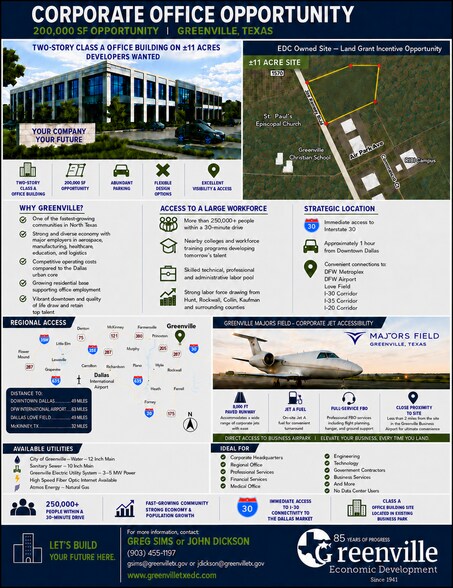 Primary Photo Of 8001 Jack Finney Blvd, Greenville Office For Lease