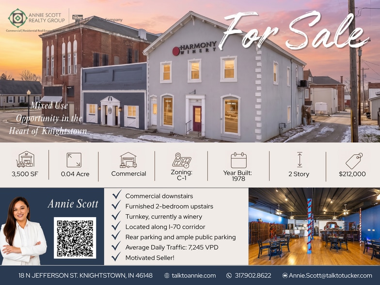 More Photos Of 18 N Jefferson St, Knightstown Storefront Retail Office For Sale