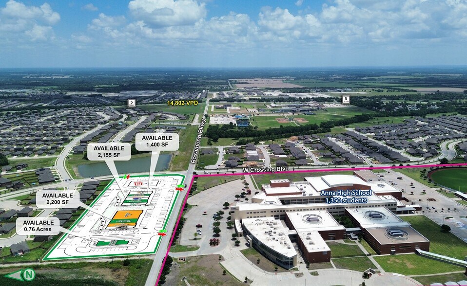 More Photos Of NWC of West Crossing & Rosamond Pkwy blvd, Anna Storefront For Lease