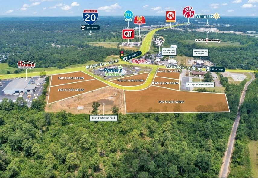 More Photos Of 893 Edgefield Rd, North Augusta Land For Lease