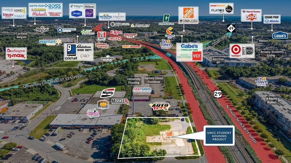 More Photos Of 7305 N Tryon St, Charlotte Land For Lease