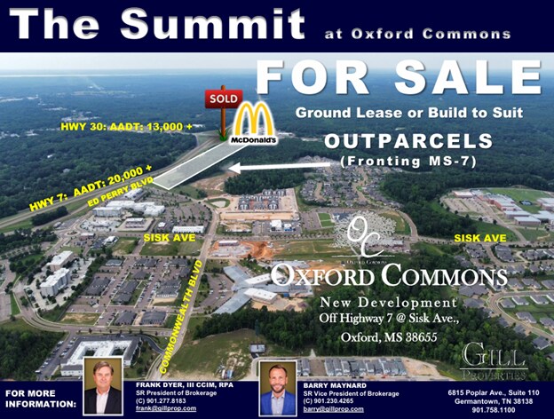 Primary Photo Of The Summit at Oxford Commons - Sisk Ave., Oxford Fast Food For Lease