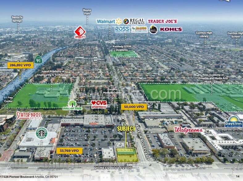 More Photos Of 17326 Pioneer Blvd, Artesia Freestanding For Sale