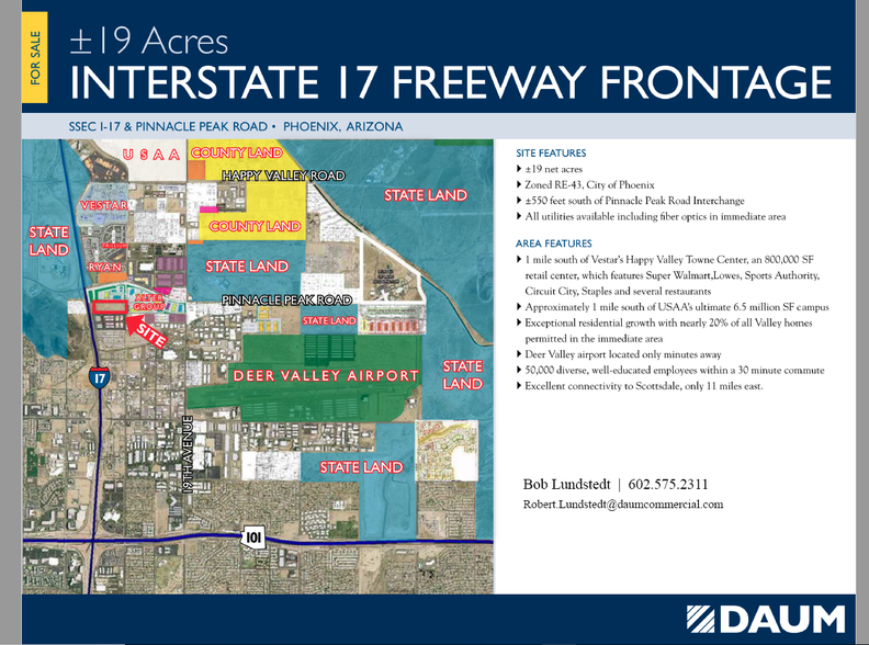 Primary Photo Of SE I-17 & Pinnacle Peak Rd @ I-17 Freeway & 23rf Ave., Phoenix Land For Sale