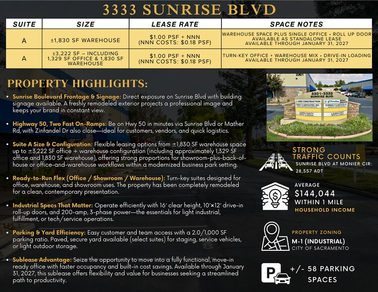 More Photos Of 3333 Sunrise Blvd, Rancho Cordova Flex For Lease
