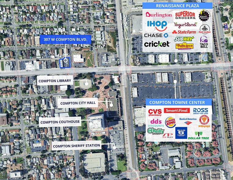 More Photos Of 307 W Compton Blvd, Compton Freestanding For Lease
