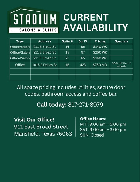 More Photos Of 911-1003 E Broad St, Mansfield Self Storage For Lease